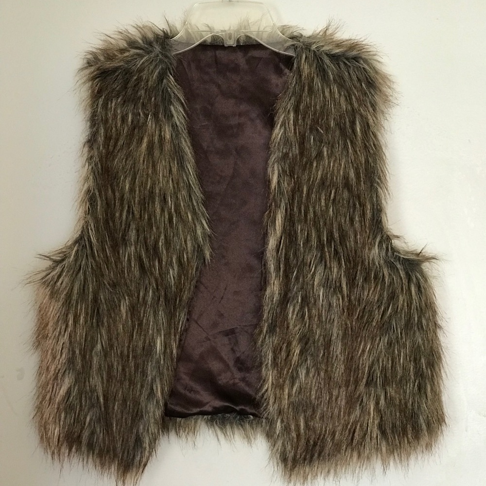 Fuzzy faux fur vest